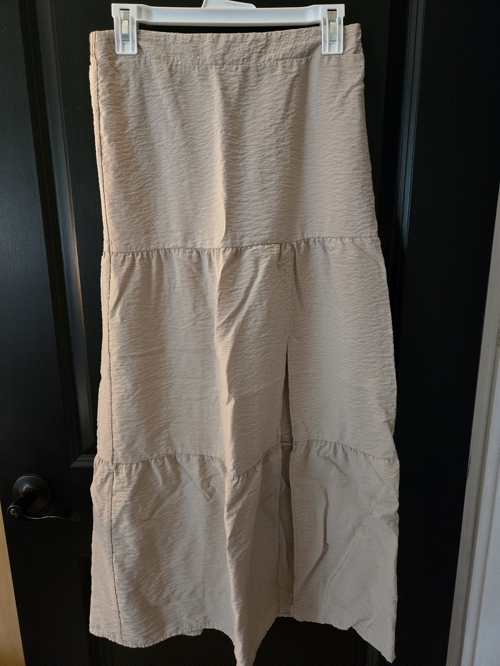 Bwear Neutral Tiered Maxi Skirt in Cream